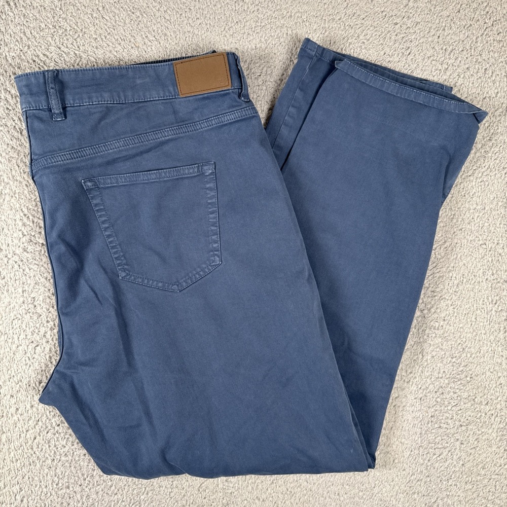 Peter Millar Pants Mens 42x30 Blue Signature Sateen Golf Stretch Chino